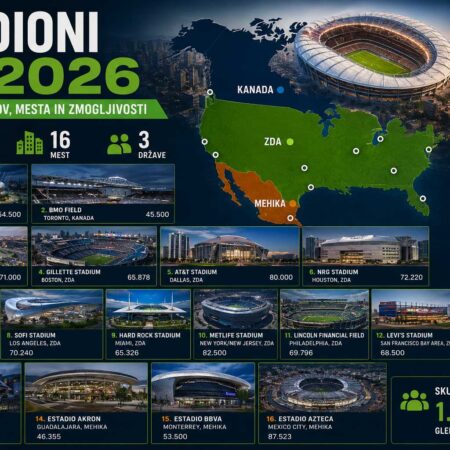 Stadioni SP 2026: Vseh 16 Stadionov, Mesta in Zmogljivosti