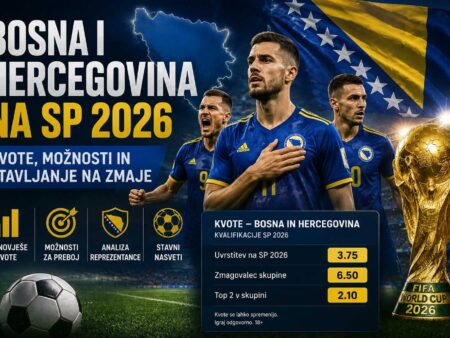 Bosna in Hercegovina na SP 2026: Kvote in stavne napovedi na Zmaje