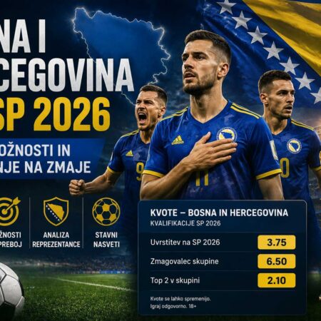 Bosna in Hercegovina na SP 2026: Kvote in stavne napovedi na Zmaje