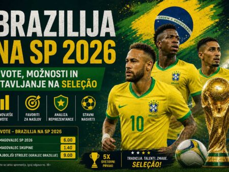 Brazilija na SP 2026: Kvote in stavne napovedi na Seleção