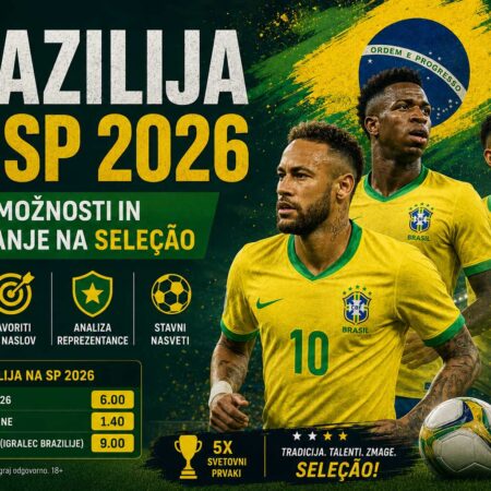 Brazilija na SP 2026: Kvote in stavne napovedi na Seleção